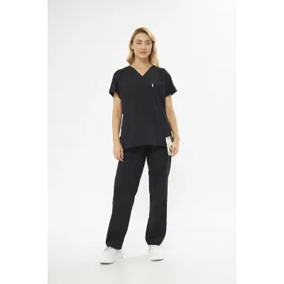 Mervem V Yaka Treecotton Hemşire Takım Scrubs Forma