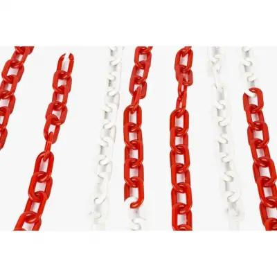 Plastik Zincir 8mm Kırmızı Beyaz