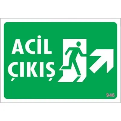Pvc Levha Acil Çıkış 17,5*25 cm