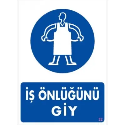 Pvc Levha İŞ ÖNLÜĞÜ GİY 25X35 Cm