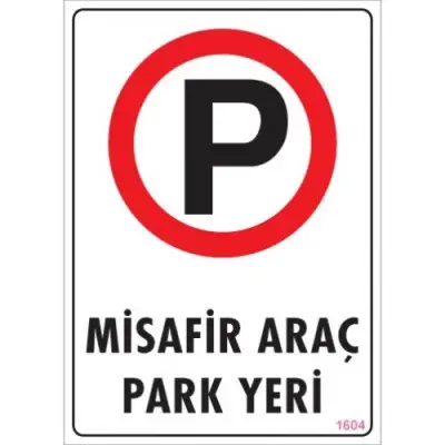 Pvc Levha Misafir Araç Yeri 25*35 cm