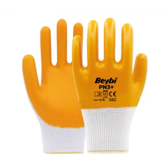 Beybi PN3+ Polyester Örme Nitril Eldiven