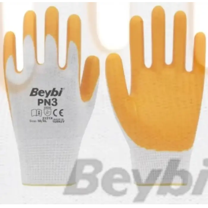 Beybi Pn3 Nitril Eldiven Sarı