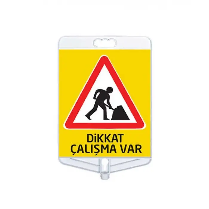 Dikkat Çalışma Var Tabelası (Çift Taraflı)