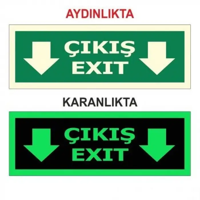 Fotolümen Çıkış Exit Levha