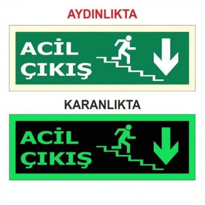 Fotolümen Levha Acil Çıkış Merdiven