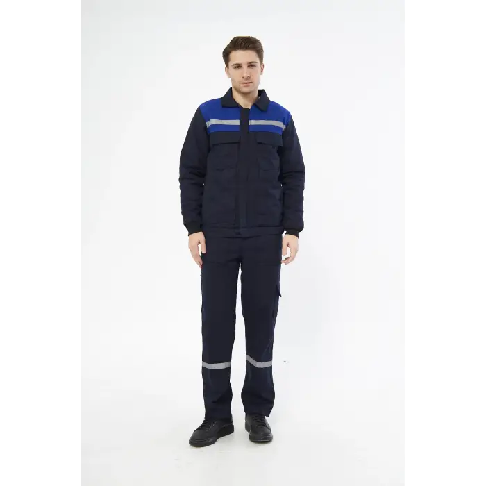 İş Takımı 7/7 Gabardin %100 Pamuk Kapitoneli Reflektörlü Kışlık