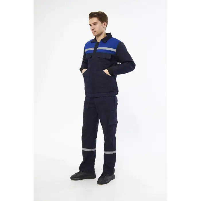 İş Takımı 7/7 Gabardin %100 Pamuk Kapitoneli Reflektörlü Kışlık