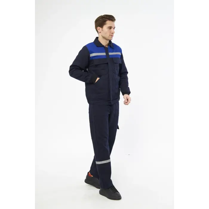 İş Takımı 7/7 Gabardin %100 Pamuk Kapitoneli Reflektörlü Kışlık