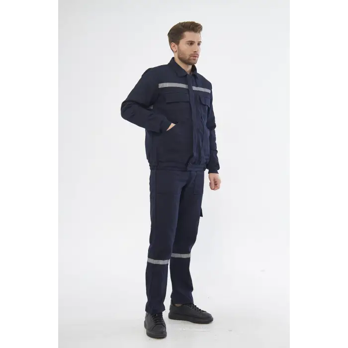 İş Takımı 7/7 Gabardin %100 Pamuk Kapitoneli Reflektörlü Kışlık