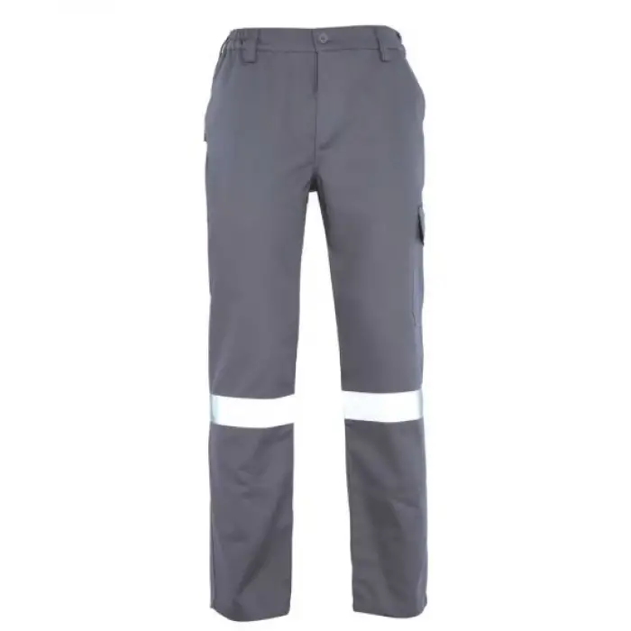 İş Takımı 7/7 Gabardin Gri %100 Pamuk Kapitoneli Reflektörlü Kışlık