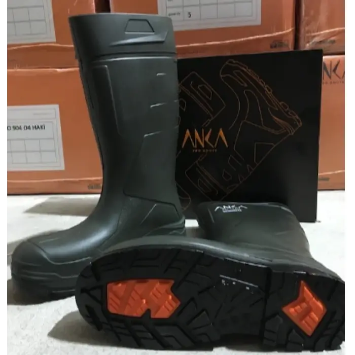 Mekap Anka Pro904 Pu Çizme Uzun Haki O4 Çelik Burunlu