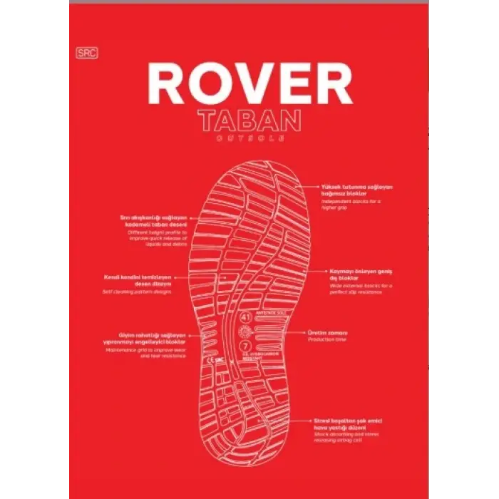 Mekap RMK-80 S2 Mikrofiber Deri Siyah Turuncu Alüminyum Burun İş Ayakkabısı