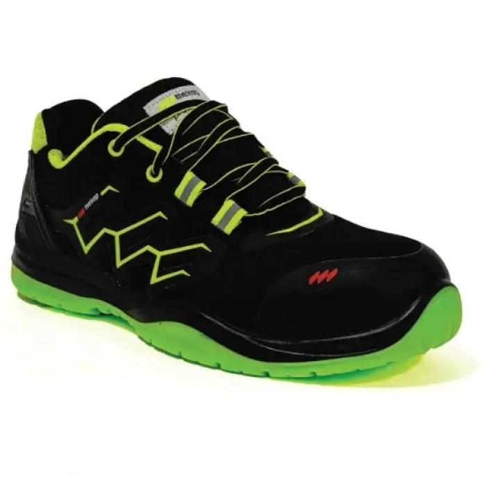 Mekap RMK-82 S2 Mikrofiber Deri Siyah Yeşil Alüminyum Burun İş Ayakkabısı