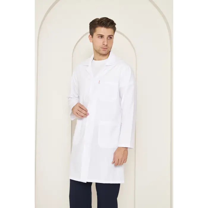 Mervem Erkek Beyaz Önlük Alpaka