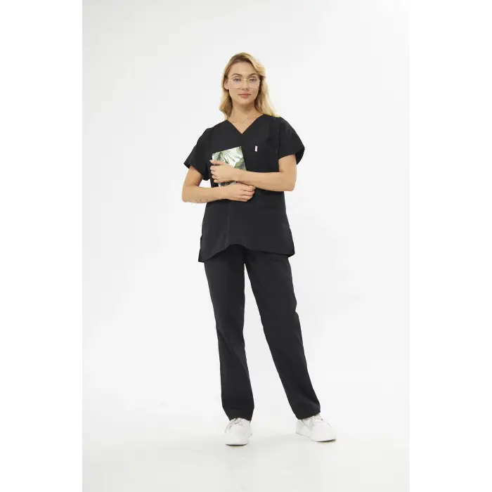 Mervem V Yaka Treecotton Hemşire Takım Scrubs Forma