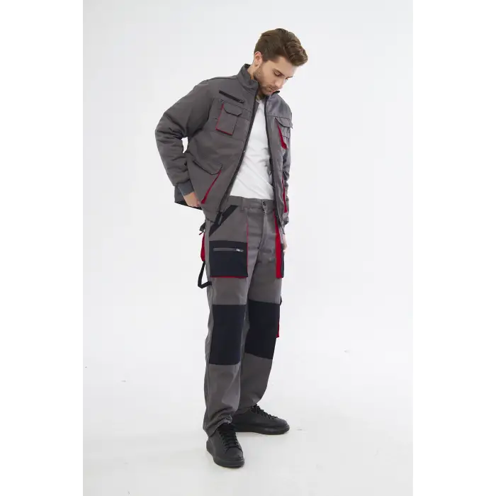 Orange Safety Gri Harman Karışımı Ceket