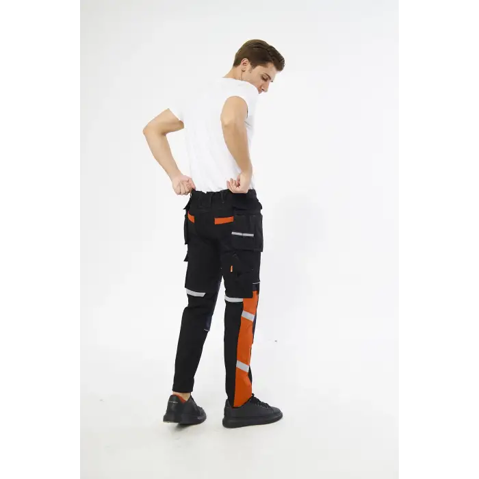 Orange Safety Harman Karışımı Likrali Tactical Pantolon