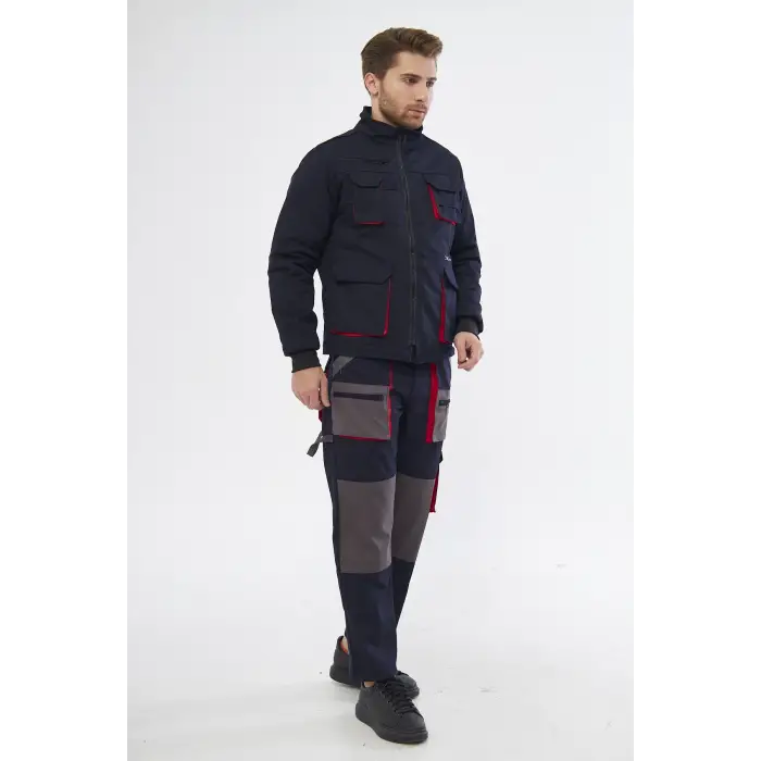 Orange Safety Lacivert Harman Karışımı Ceket Pantolon