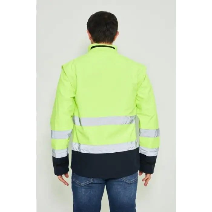 Orange Safety Sarı Softshell Mont Reflektörlü