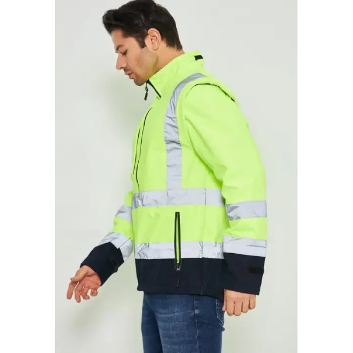 Orange Safety Sarı Softshell Mont Reflektörlü