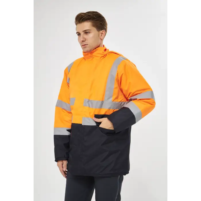 Orange Safety Turuncu Parka Oxford Reflektörlü