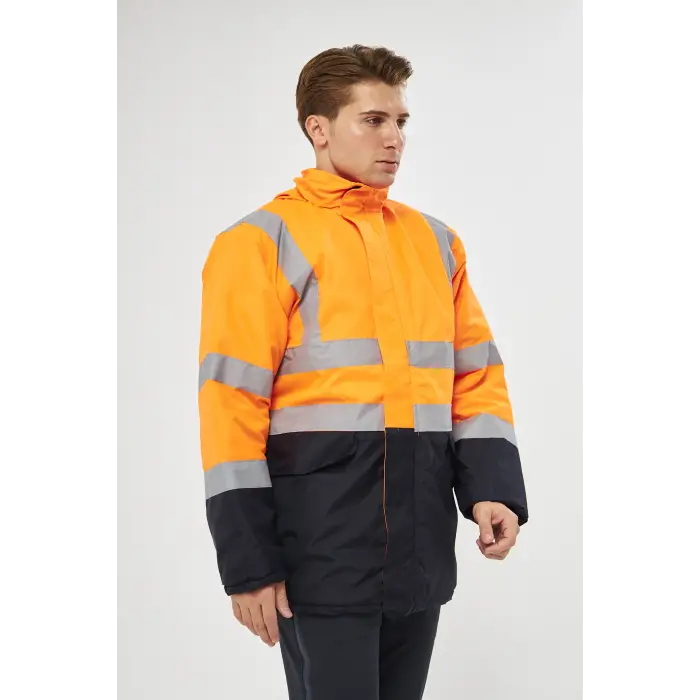 Orange Safety Turuncu Parka Oxford Reflektörlü