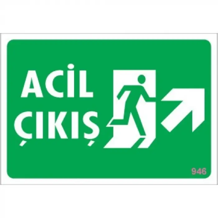 Pvc Levha Acil Çıkış 17,5*25 cm