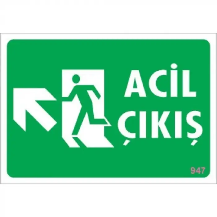 Pvc Levha Acil Çıkış 17,5*25 cm