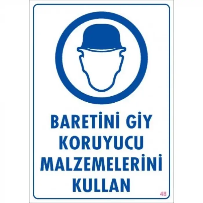 Pvc Levha Baretini Giy Koruyucu Malzemelerini Kullan 25X35 Cm