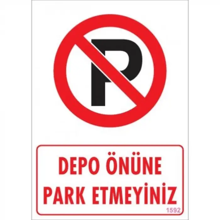 Pvc Levha Depo Önüne Park Etmeyiniz 25*35 cm
