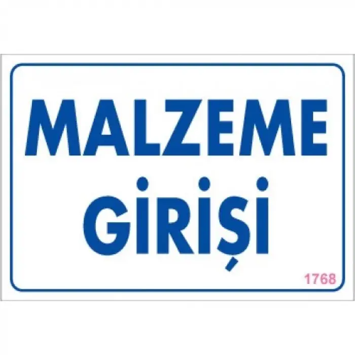 Pvc Levha Malzeme Girişi 17,5*25 cm