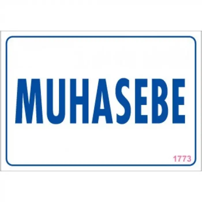 Pvc Levha Muhasebe 17,5*25 cm