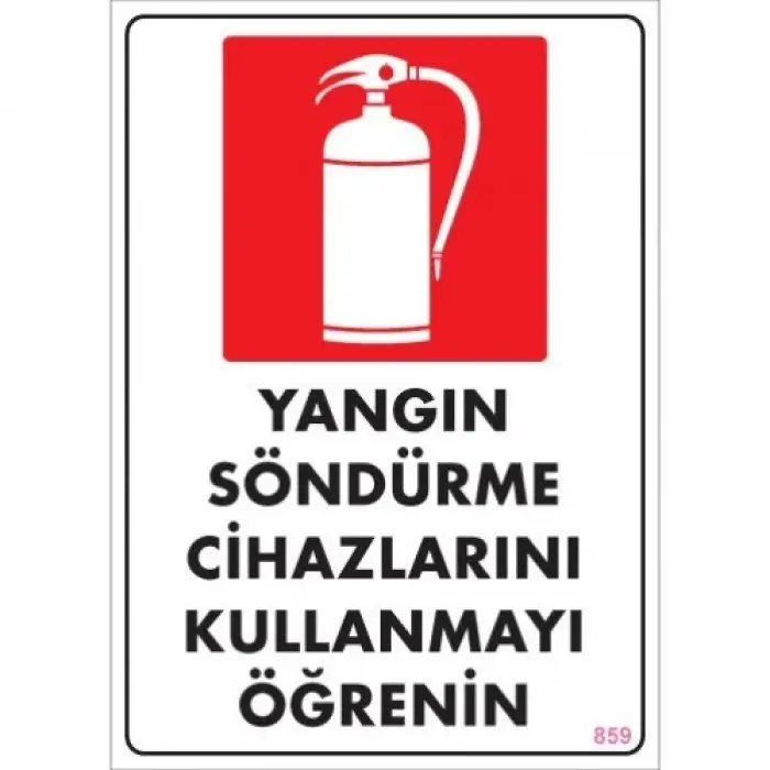 Pvc Levha Yangın Söndürme Cihazlarını Kullanmayı Öğrenin 25X35 Cm