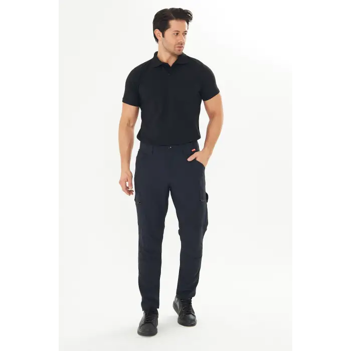 Orange Safety Rip Stop Likrali Atak Pantolon Lacivert