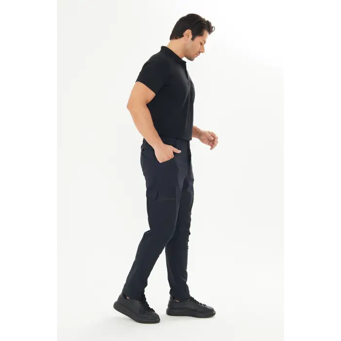 Orange Safety Rip Stop Likrali Atak Pantolon Lacivert