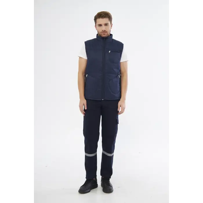 Sotina Lacivert İşçi Yeleği Kışlık İçi Polarlı İş Elbiseleri