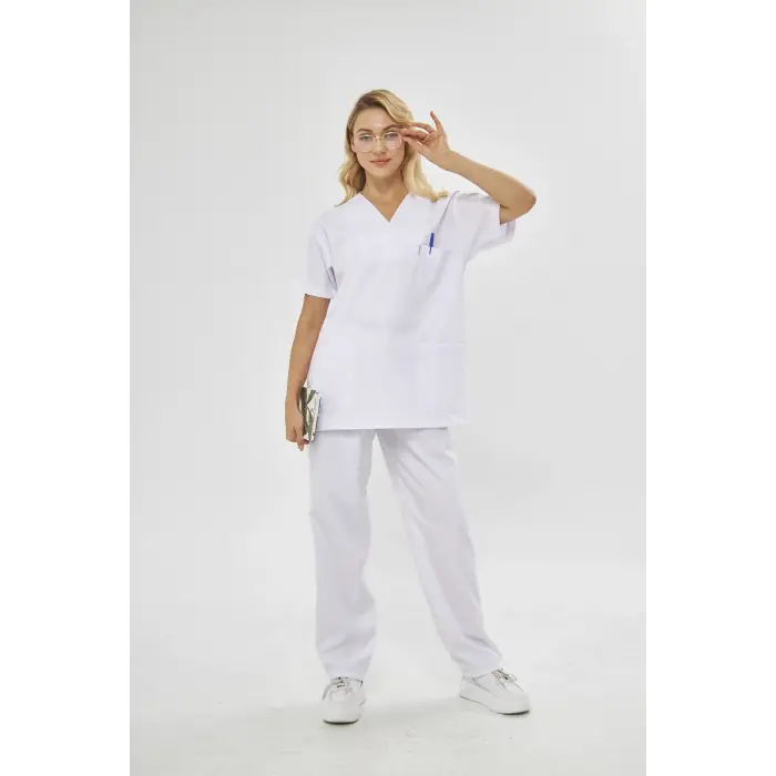 V Yaka Hemşire Takımı Scrubs Forma