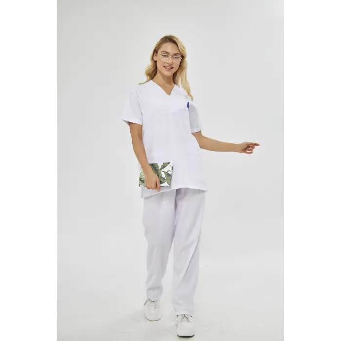 V Yaka Hemşire Takımı Scrubs Forma