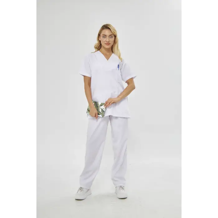 V Yaka Hemşire Takımı Scrubs Forma