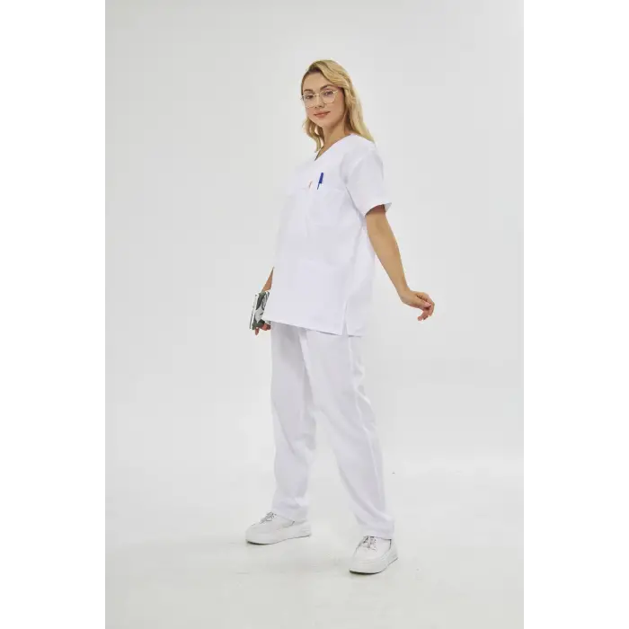 V Yaka Hemşire Takımı Scrubs Forma