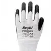 Beybi Pn5 Zebra Beyaz Polyester Örme Nitril Eldiven