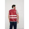 İkaz Yeleği Reflektifli Bordo