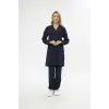 Mervem Bayan Lacivert İş Önlüğü Alpaka