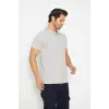 Mervem Pike T-Shirt Polo Yaka Gri