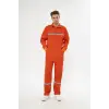 Orange Safety Bütün İş Tulumu Turuncu 16/12 Gabardin %100 Pamuk Reflektörlü