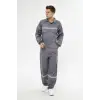 Orange Safety Gri Bütün  İş Tulumu 12/16 Gabardin