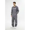 Orange Safety Gri Bütün  İş Tulumu 12/16 Gabardin