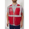 Orange Safety Kırmızı Fileli Mühendis Tipi İkaz Yeleği