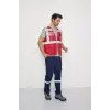 Orange Safety Kırmızı Fileli Mühendis Tipi İkaz Yeleği